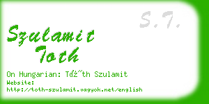 szulamit toth business card